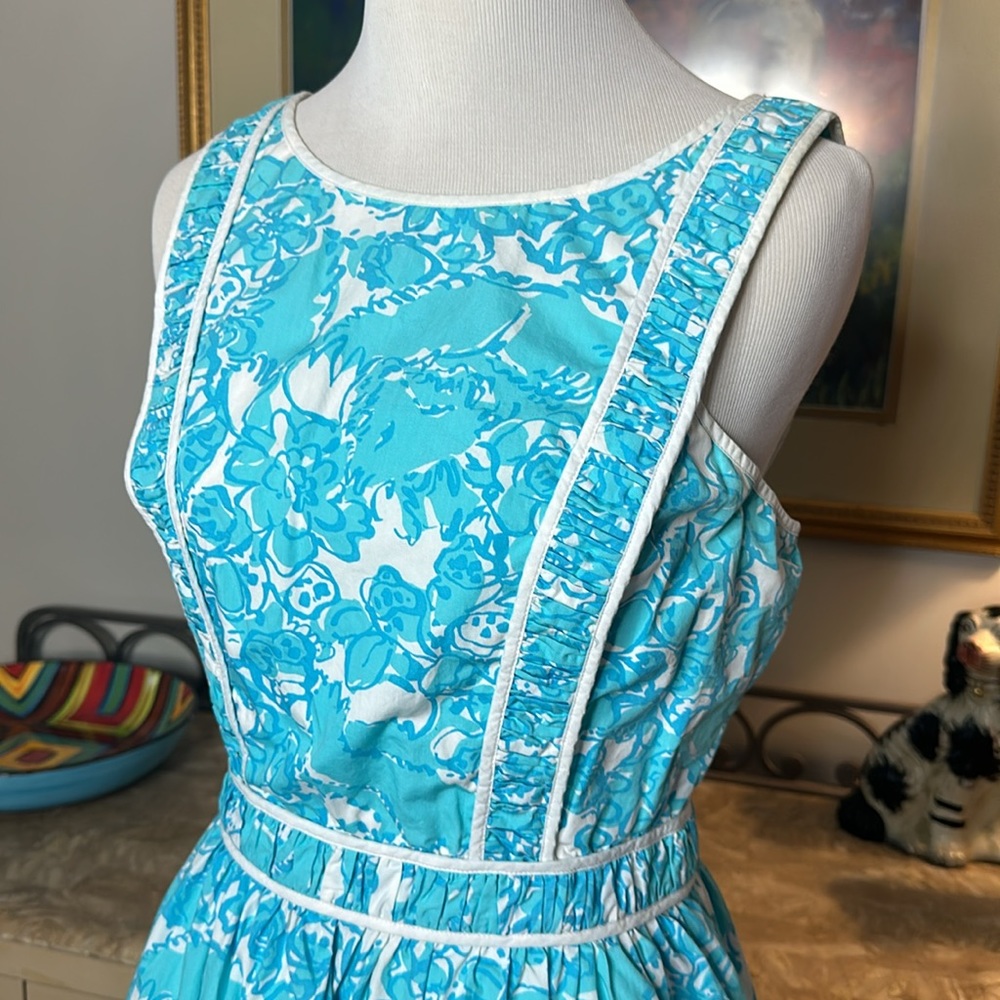 Lilly Pulitzer Blue and White Sundress dress - Picture 2 of 4